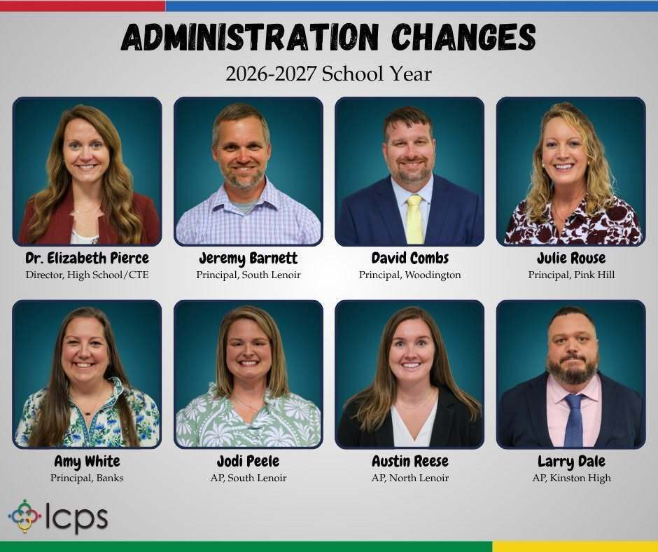 A graphic that shows the new admins for next year