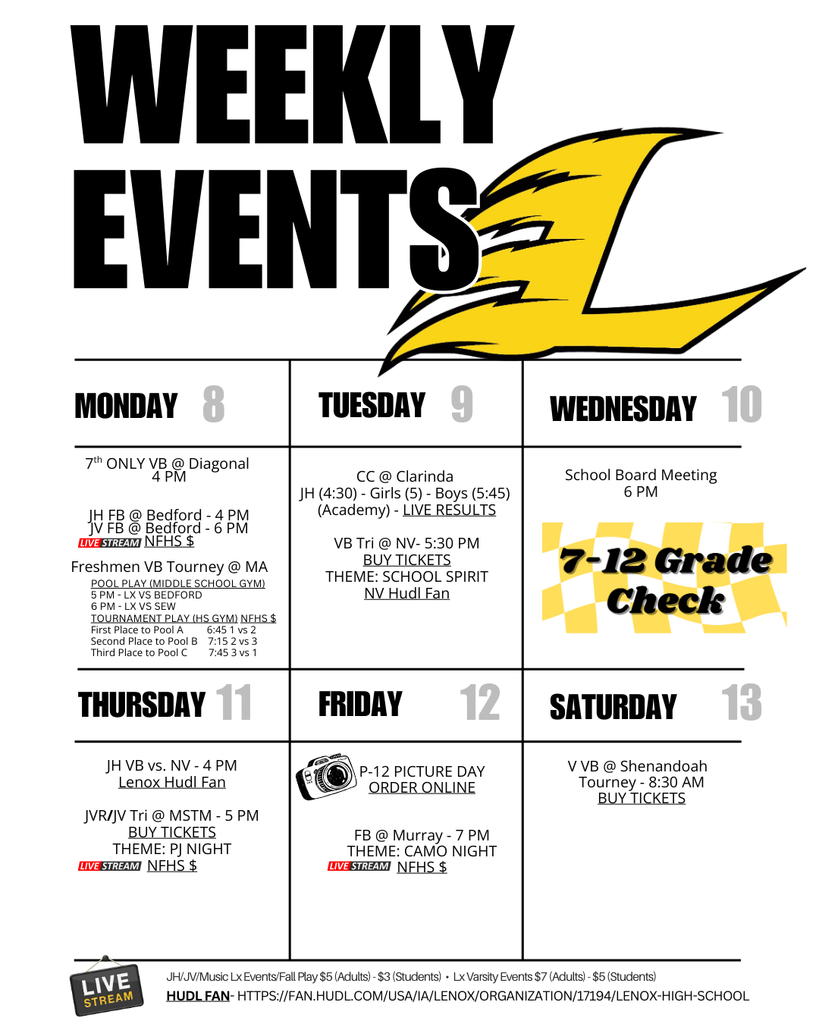 Weekly Events