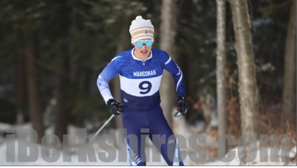 WINDSOR, Mass. – Owen Tucker raced to a first-place finish Monday at Notchview Reservation to lead the Wahconah boys ski team to a team victory in the Berkshire County Nordic League.