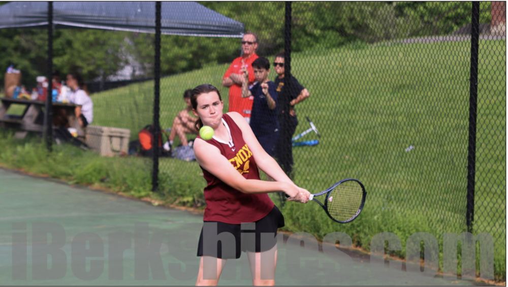BOURNE, Mass. – Katie Shove and Julia Zanin came from behind to win at first and second singles, respectively, Tuesday to lead the Lenox girls tennis team to an upset win over Bourne in the Division 4 State Tournament Round of 16.