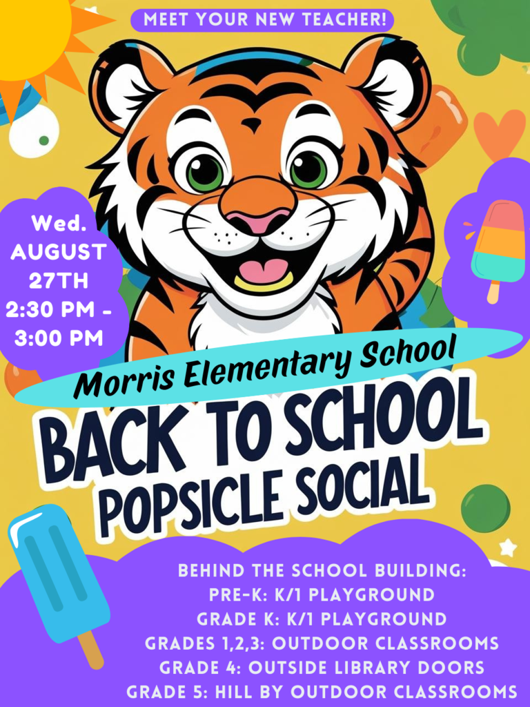 Popsicle Social on Wednesday August 27th at 2:30-3pm