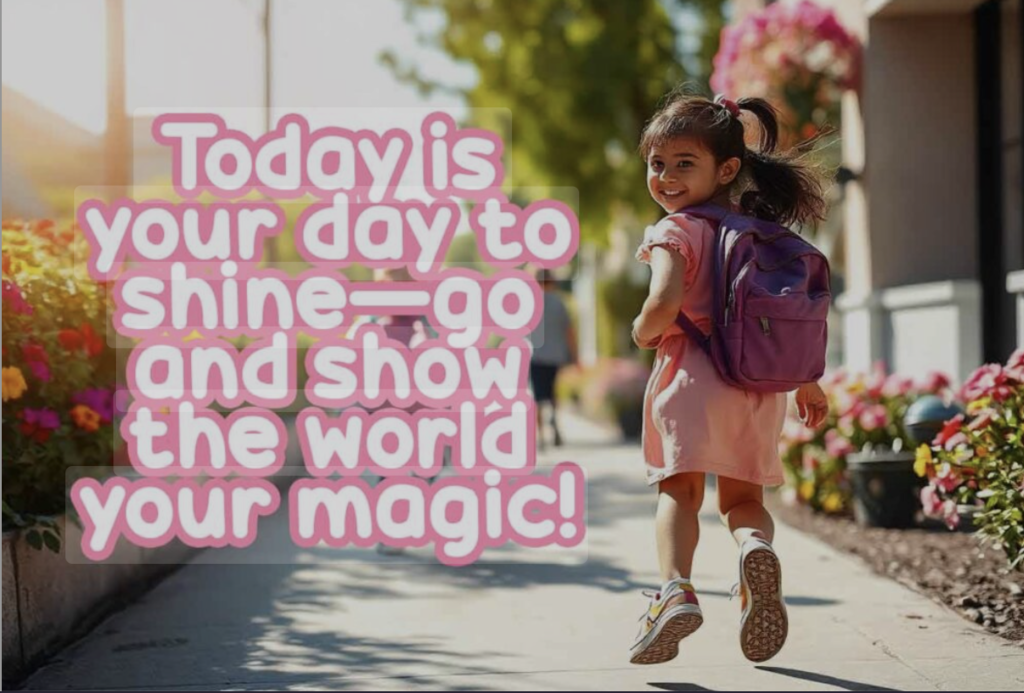 Today is your day to shine - go and show the world your magic