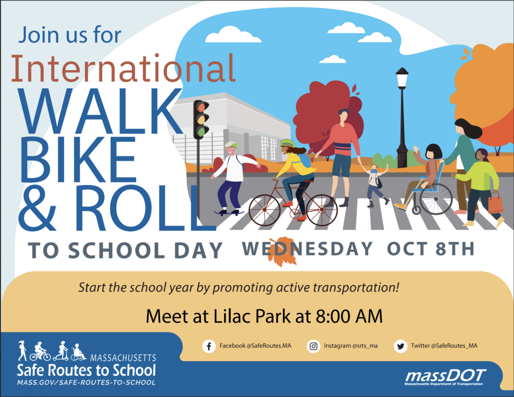 International Walk, Bike, & Roll to School Day - Wednesday, October 8th