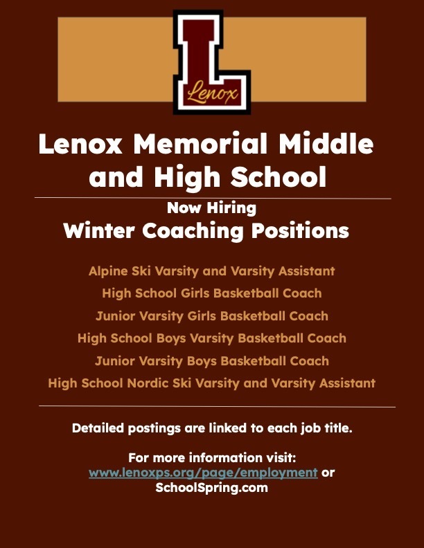 Flyer advertising winter coaching positions