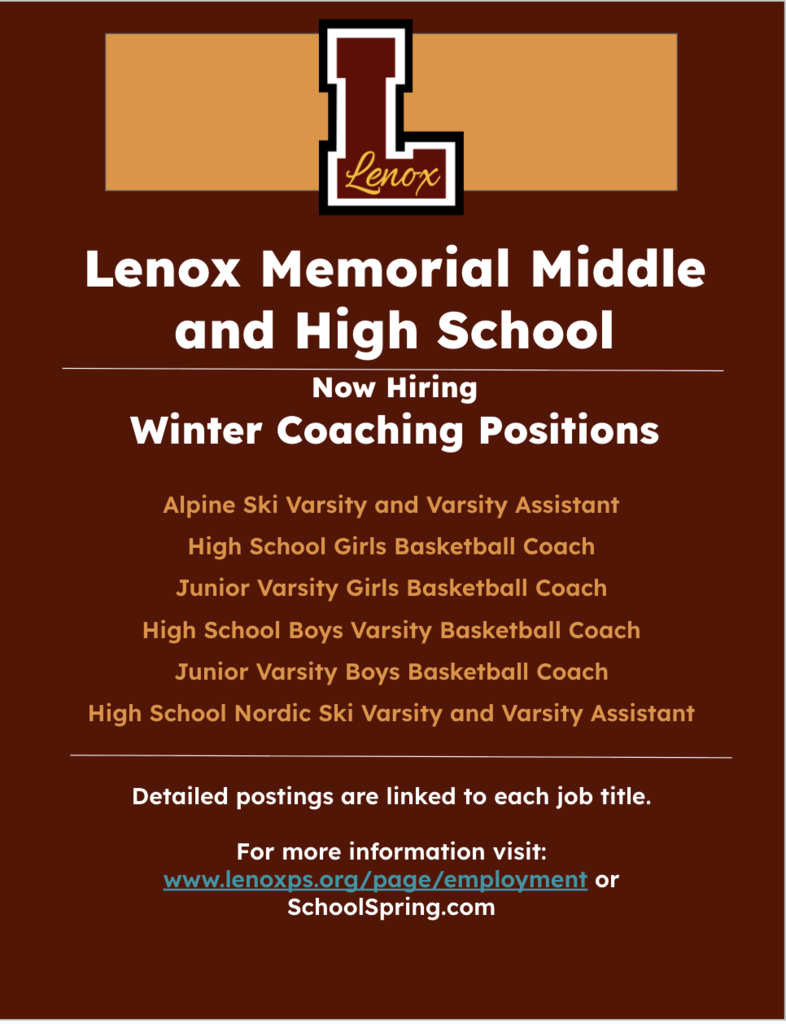 Winter Coaching Positions