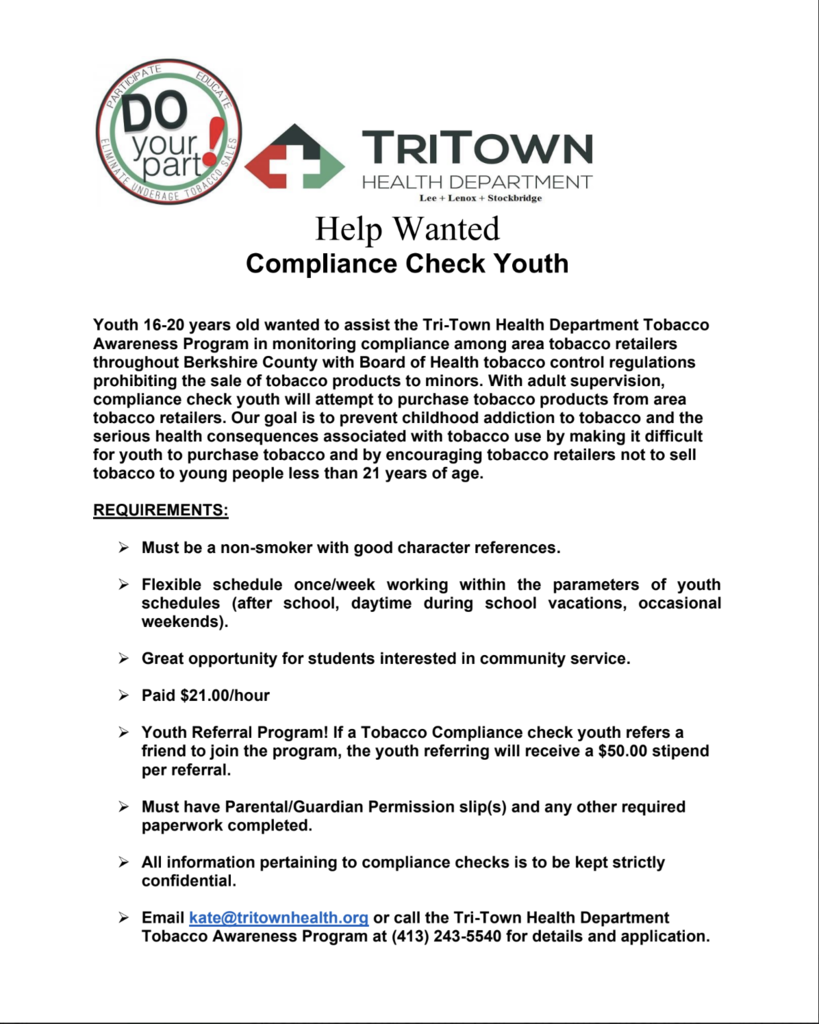 TriTown Health Department Tobacco Awareness Program