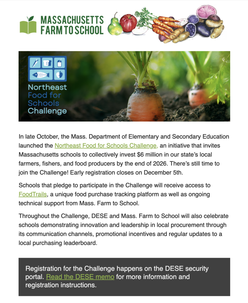 Northeast Food for Schools Challenge