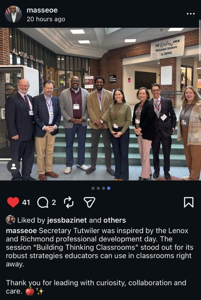 Secretary Tutwiler's Instagram Post