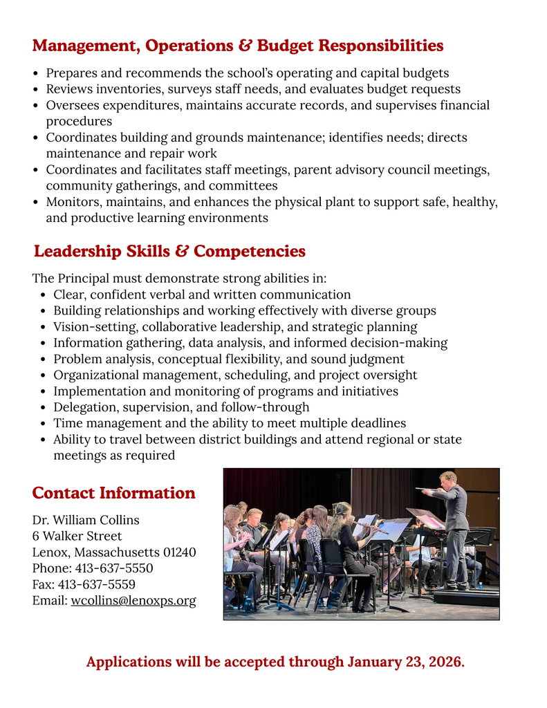 Invitation to Apply for Lenox Memorial Middle & High School Principal (page 4)