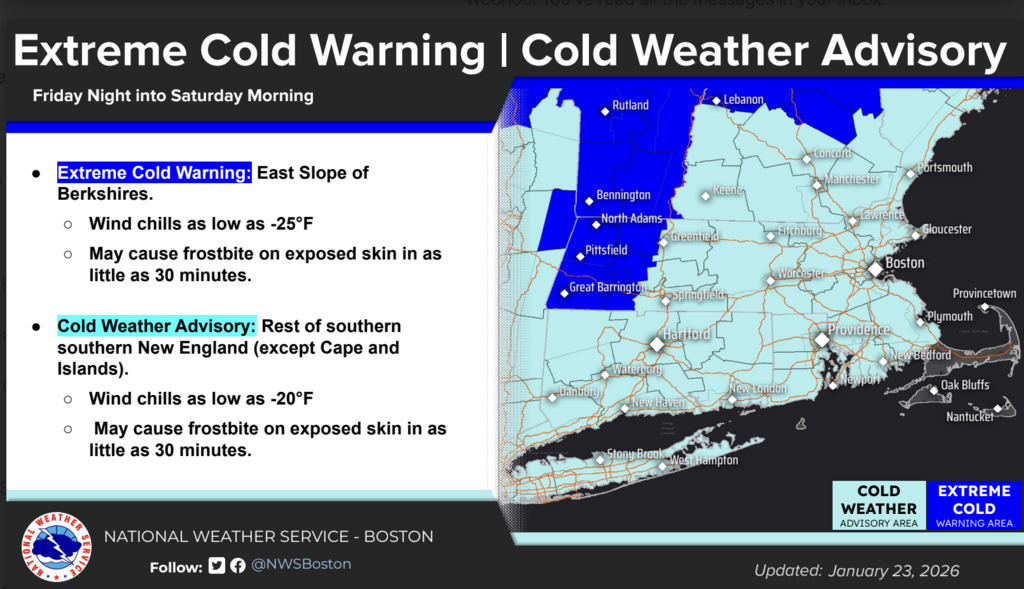 Extreme Cold Warning/ Cold Weather Advisory
