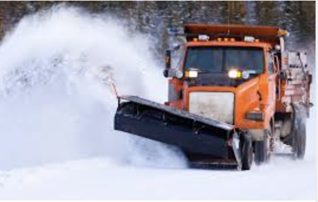 Snow Plow Plowing