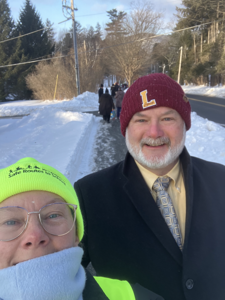Safe Routes to School Outreach Coordinator, Renee Mackay & Dr. Collins