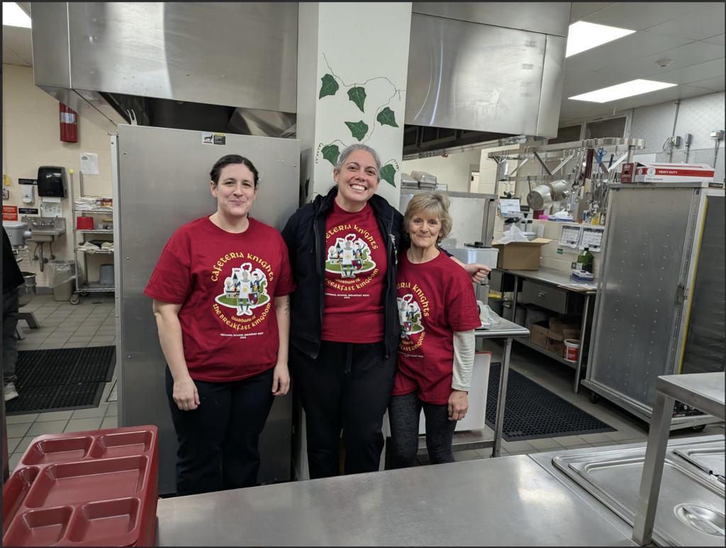 Morris Cafeteria Sporting Matching Breakfast Tee Shirts