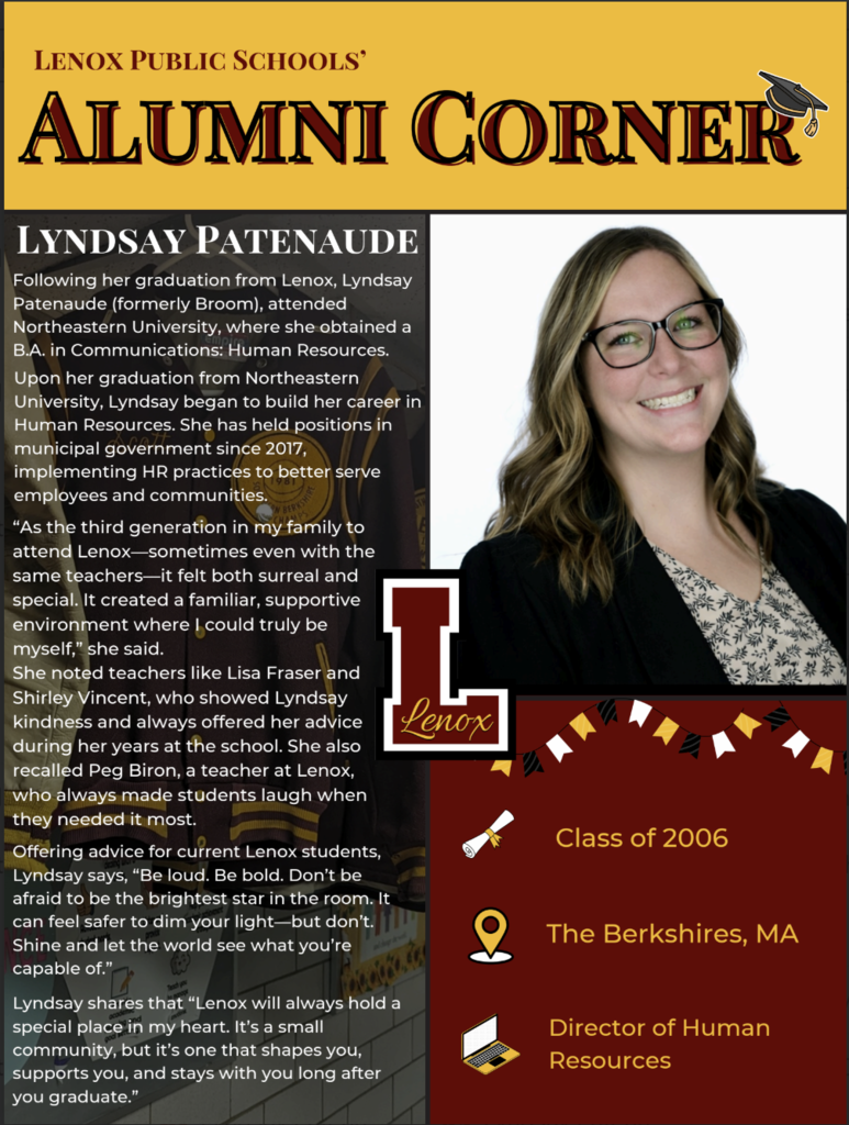Lyndsay Patenaude Alumni Corner