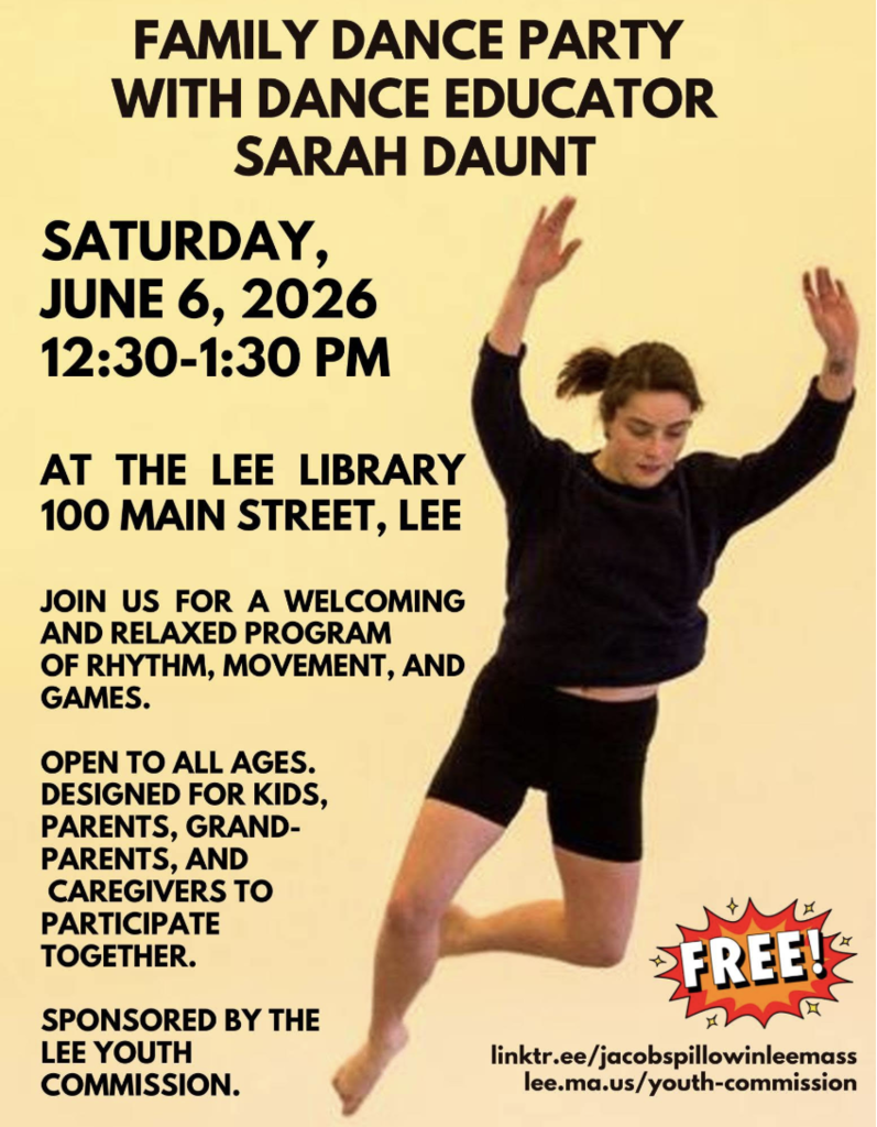 Family Dance Party, June 6, 2026 @ 12:30 -1:30pm
