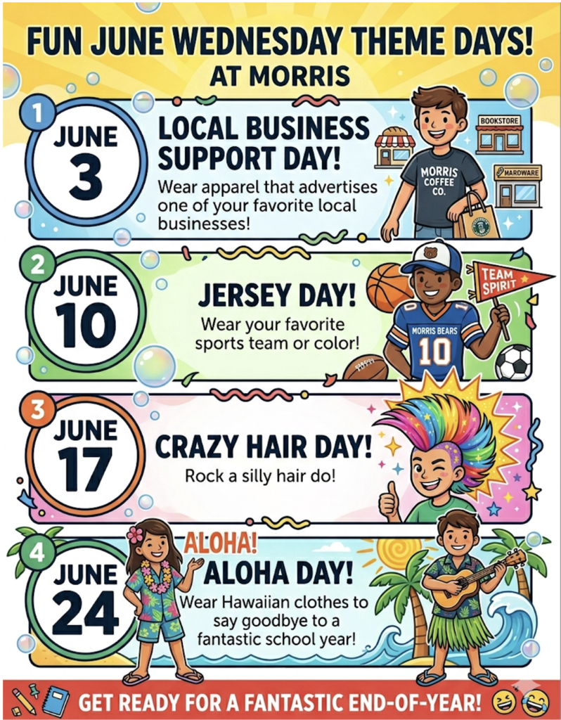 FUN JUNE WEDNESDAY THEME DAYS at MORRIS