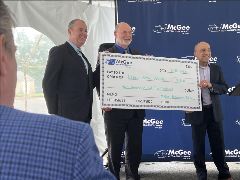 McGee BMW, Audi, & Volkswagen Scholarship Check