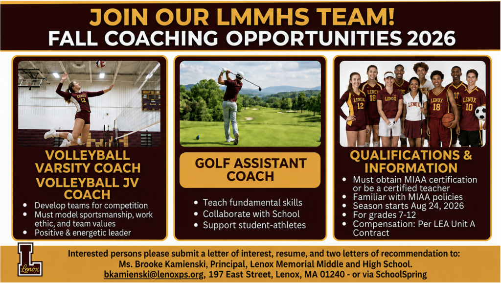 Fall 2026 Coaching Opportunities 