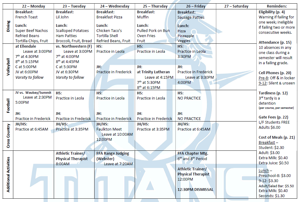 Week at a Glance