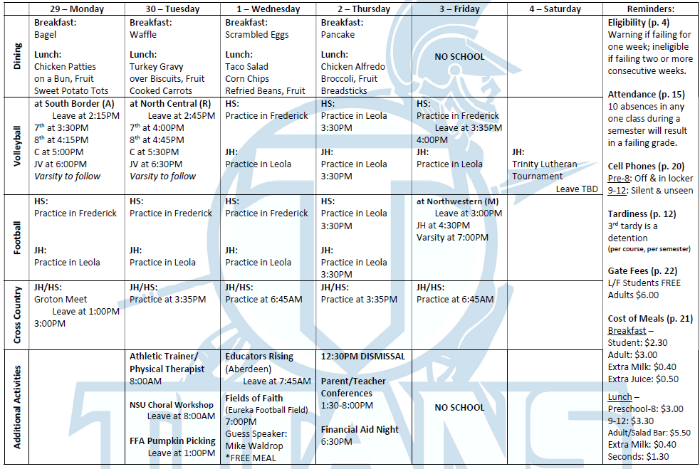 Week at a Glance