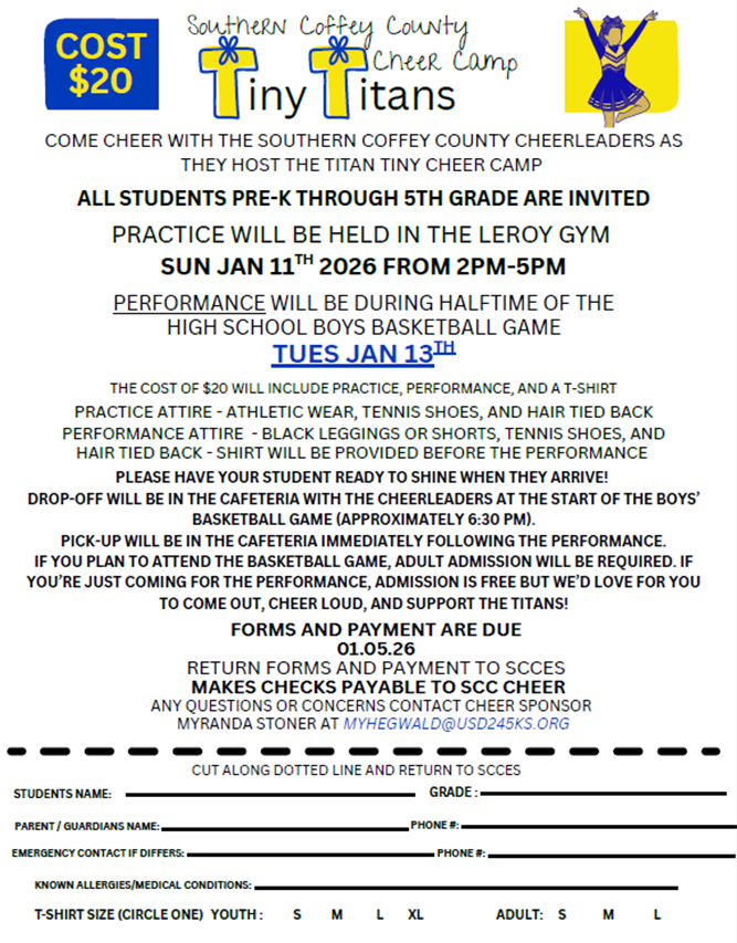 Tiny Titans Cheer Camp