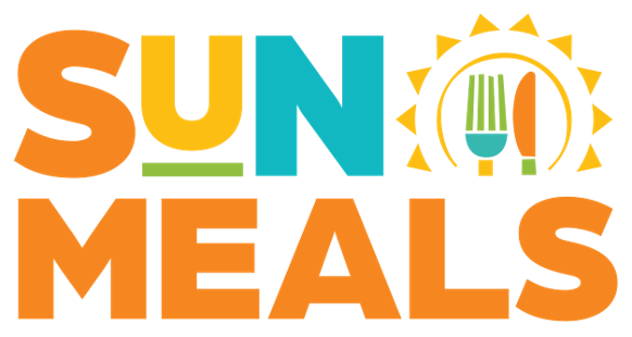 Image of fork and knife that says SUN Meals