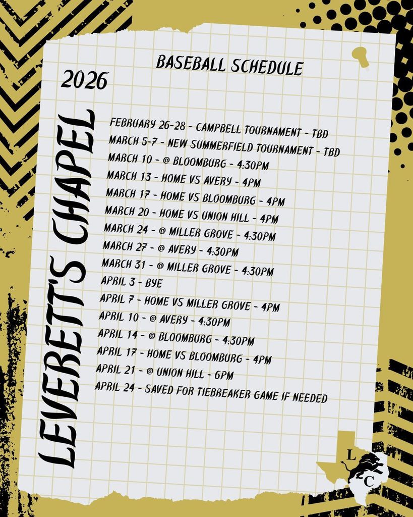 Baseball Schedule