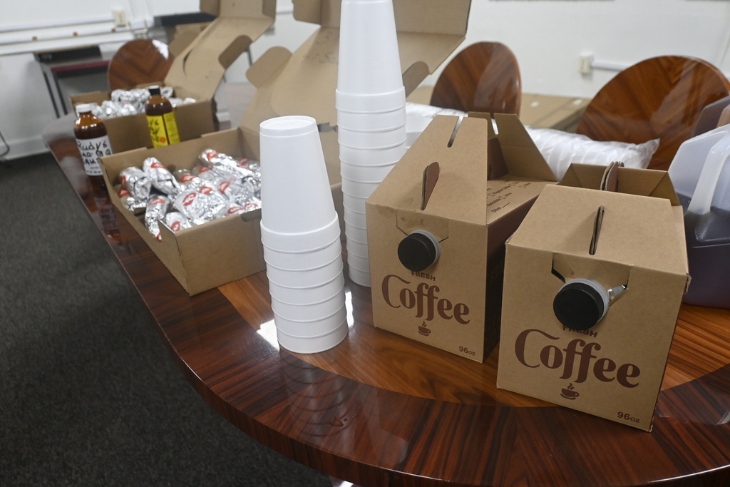 Linebarger Breakfast for staff. 