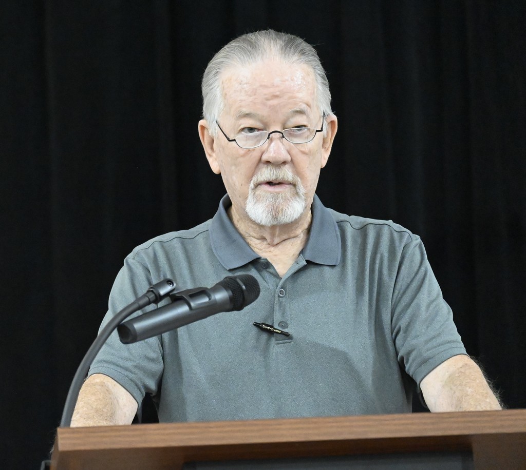 Brother Jerry talking to staff
