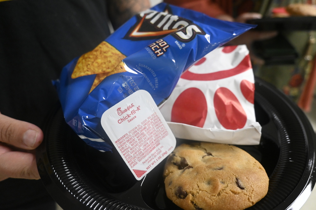 Chick-fil-A lunch provided to staff by Mary Taylor. 