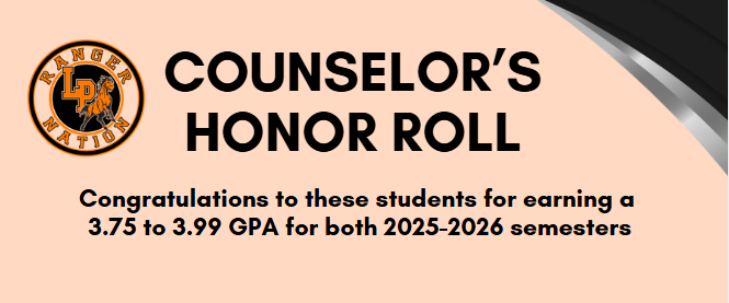 Counselor's week honor roll names