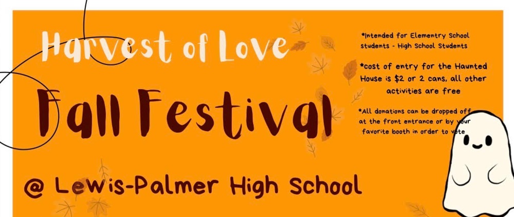 families, please join us for the Fall Festival on Oct 30!