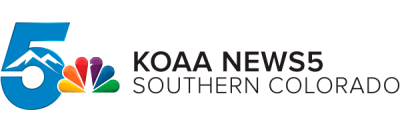 KOAA News5 Logo: Number 5, peacock, KOAA News5 Southern Colorado