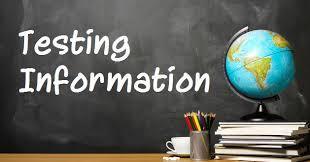 Testing Information title Photo with globe