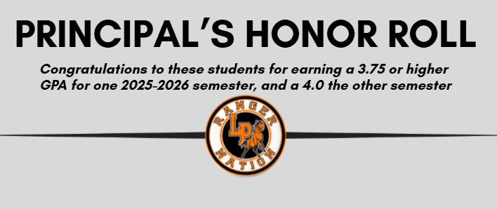 Honors Award list- Principal's