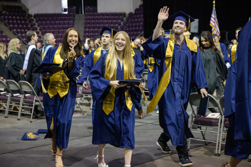 walking out of graduation and waiving