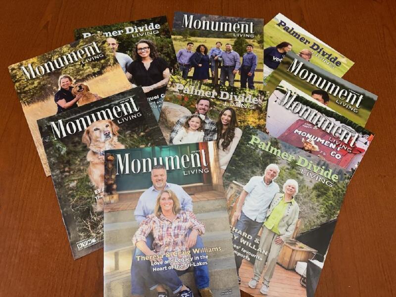 Monument LIving and Palmer Divide Magazines in a pile