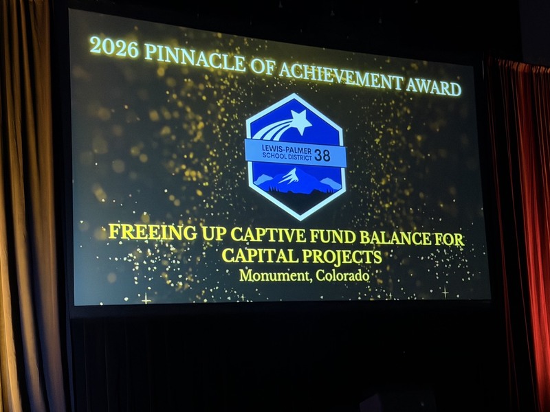 Award presentation on screen