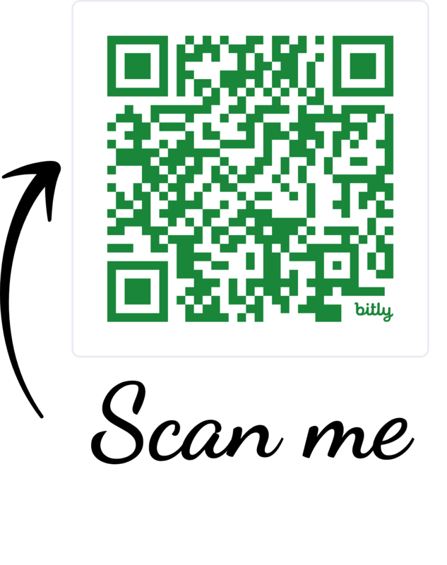 QR code for Intent to Enroll form. Text says Scan me with an arrow to the QR code.