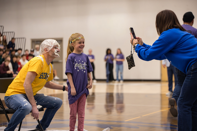 Brooks and the teacher she pied in the face