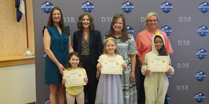 winning art students and their art teachers