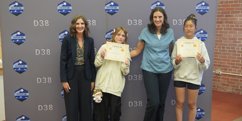 winning art students and their art teachers