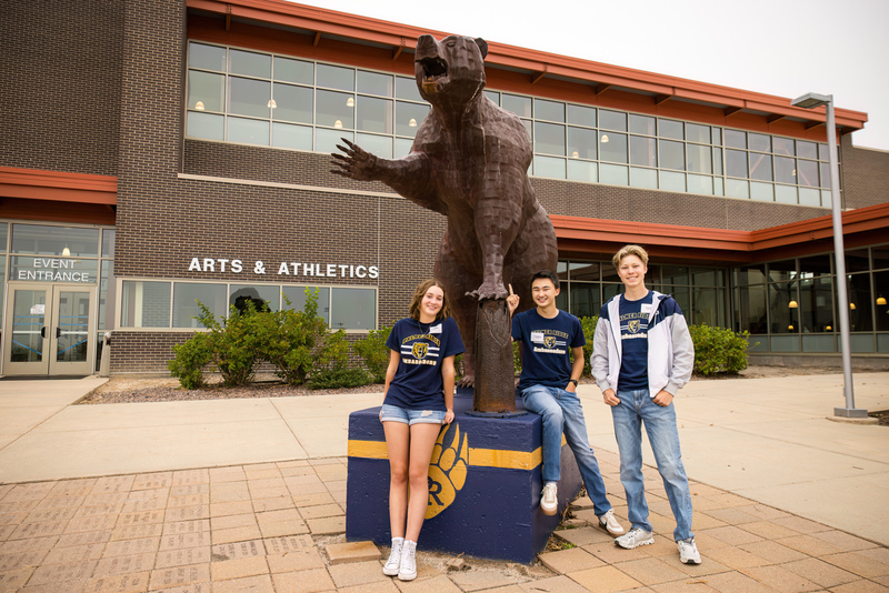 PRHS stuco members in front of the building