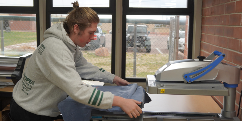 Ryker Farrow working at The Enterprise