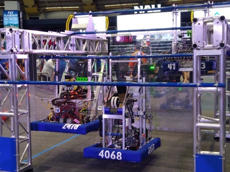Two robot creations entered into the robotics competition