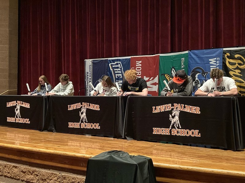 Lewis palmer high school students signing offers to play college sports
