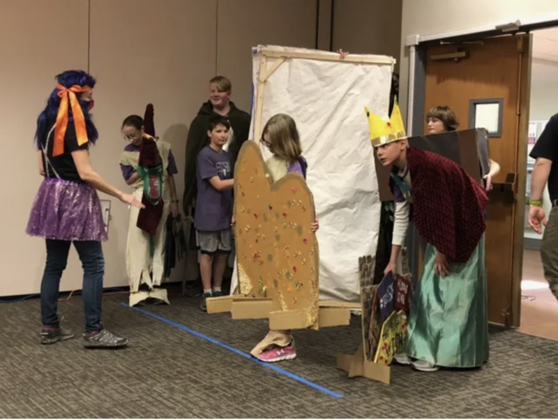 children competing in destination imagination competition