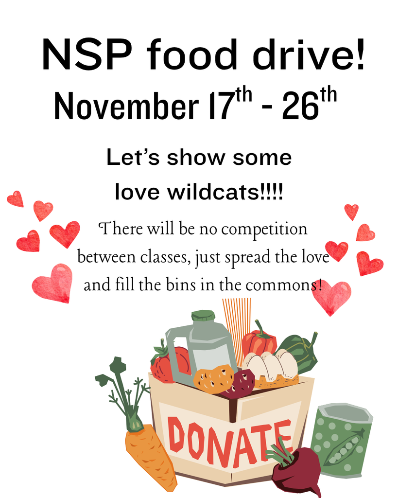 NSP will be doing a food drive!!!