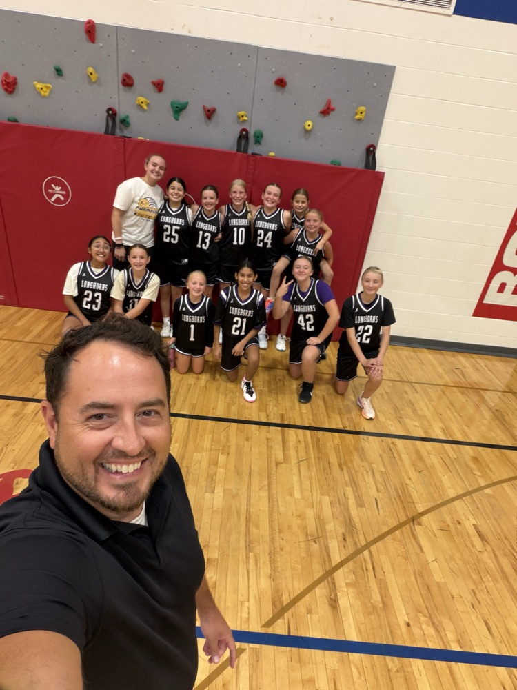 First ever Longhorn girls basketball win!!