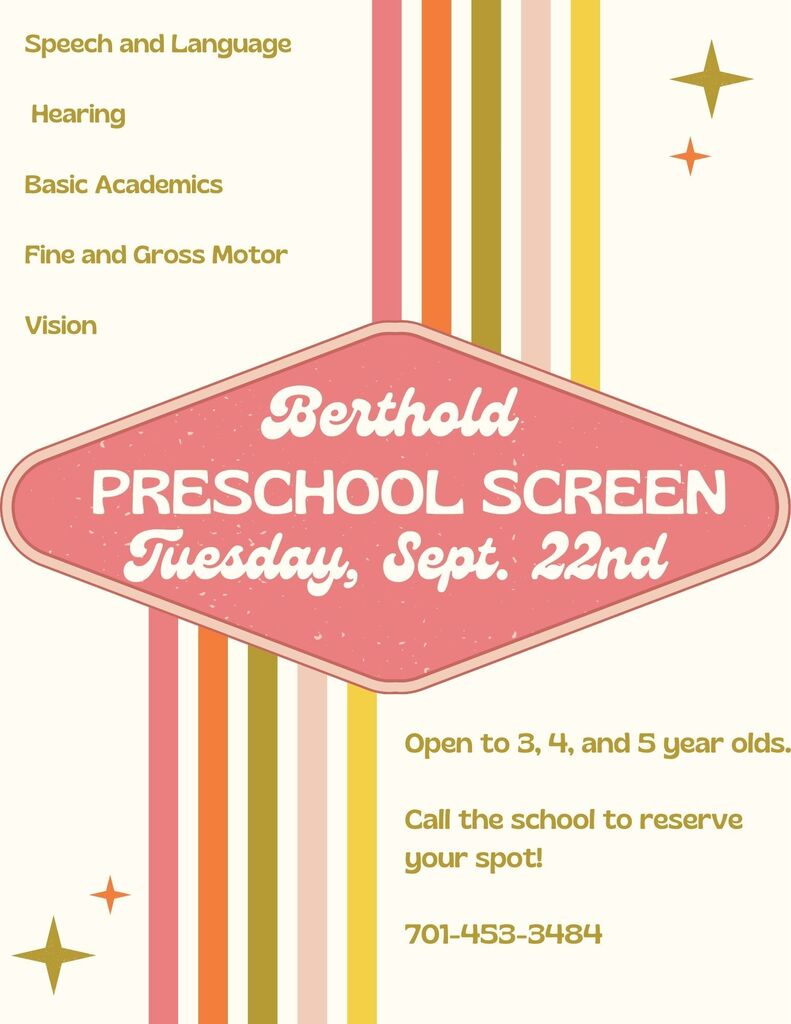 Berthold Preschool Screen flyer
